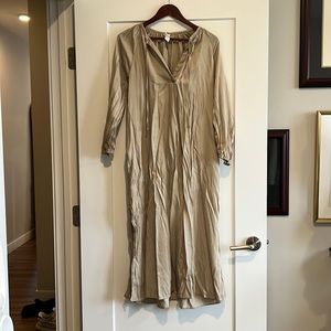 H&M MAXI CAFTAN DRESS SAGE GREEN XS